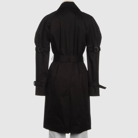 NWT! RUNWAY! Viktor & Rolf Buckled Trench Coat  Size IT 42 BLACK  Italy - Picture 2 of 15